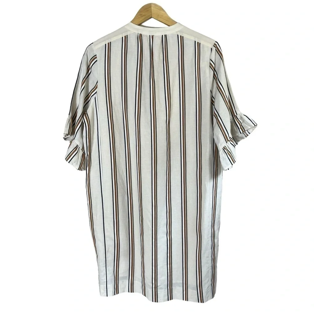 WHISTLES UK Margarita Striped Linen Tunic‎ Dress NWOT
